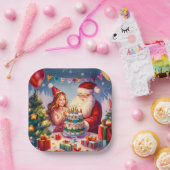 Weihnachten - Geburtstag 8 Pappteller (Party)