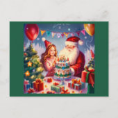 Weihnachten - Geburtstag 8 Postkarte (Vorderseite)