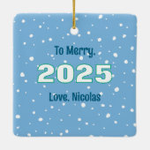 Weihnachten Geburtstag Baum Ornament (25. Dezember (Rückseite)