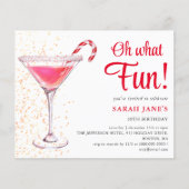 Weihnachten Geburtstag Cocktail Einladung (Vorderseite)