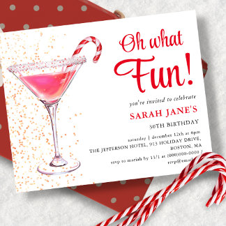 Weihnachten Geburtstag Cocktail Einladung