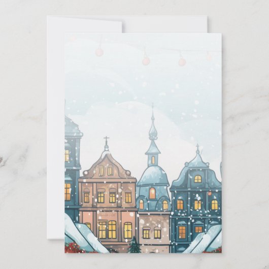 Weihnachten-Geburtstag Einladung (Rückseite)