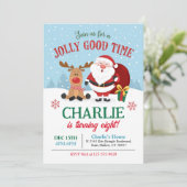 Weihnachten Geburtstag Einladung Kinder (Stehend Vorderseite)