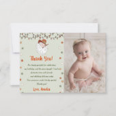 Weihnachten Geburtstag Foto Dankeskarte (Vorderseite)