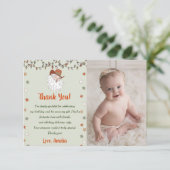 Weihnachten Geburtstag Foto Dankeskarte (Stehend Vorderseite)