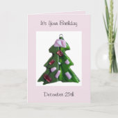 Weihnachten Geburtstag - Glass Tree 2 Weihnachtska (Vorderseite)