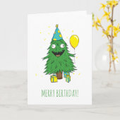 Weihnachten Geburtstag Tree Merry Geburtstag Karte (Gelbe Blume)