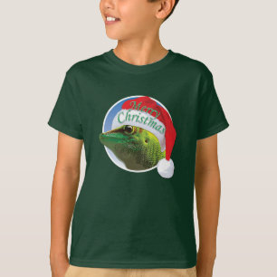 Weihnachten Gecko - Kids' Basic Hanes T - Shirt