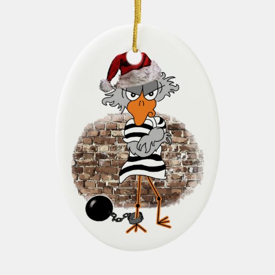 Weihnachten Gefängnis Ovales Keramik Ornament