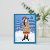 Weihnachten Gegenwart Postkarte (Stehend Vorderseite)