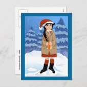 Weihnachten Gegenwart Postkarte (Vorne/Hinten)