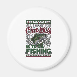 Weihnachten Geh Angeln Fisch Weihnachtsmann Hut Li Magnet