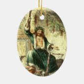 Weihnachten, Geist der Weihnachten Gegenwart Keramik Ornament (Hinten)