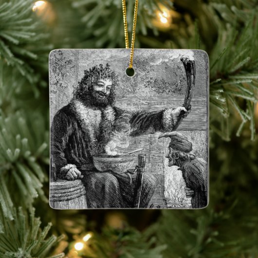 Weihnachten, Geist der Weihnachten Gegenwart Keramikornament (Baum)