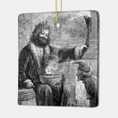 Weihnachten, Geist der Weihnachten Gegenwart Keramikornament (Links)