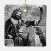 Weihnachten, Geist der Weihnachten Gegenwart Keramikornament (Rückseite)