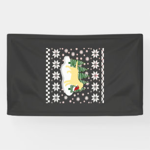 Weihnachten Gelbe Labrador Silhouette Weihnachtsma Banner