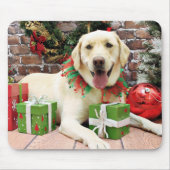 Weihnachten - gelbes Labrador - Strider Mousepad (Vorne)
