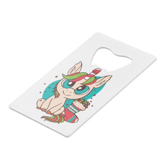 Weihnachten Geldbeutel Flaschenöffner (Rückseite Schrägansicht)