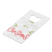 Weihnachten Geldbeutel Flaschenöffner (Rückseite Schrägansicht)