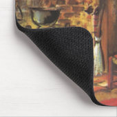 Weihnachten, gemütliche Blockhütte mit Kamin Mousepad (Ecke)