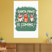 Weihnachten-Genuss: Festliche Katzen-Sammlung Leinwanddruck (Insitu (Wohnzimmer))