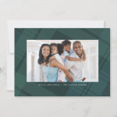 Weihnachten geplagt einfaches blaues grünes Foto (Vorderseite)