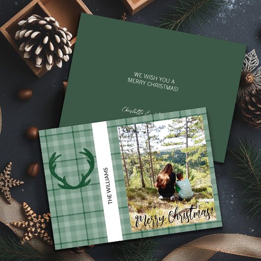 Weihnachten Gerahmten Foto Forest Green