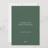 Weihnachten gerahmtes Foto Waldgrün (Rückseite)