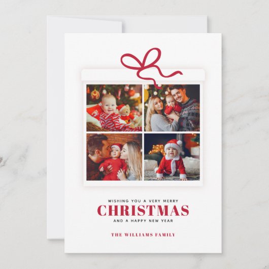 Weihnachten Geschenk 4 FotoCollage (Vorderseite)