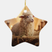 Weihnachten, Geschenk für Bauernfreunde Keramik Ornament (Vorne)
