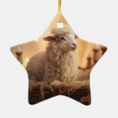 Weihnachten, Geschenk für Bauernfreunde Keramik Ornament (Hinten)