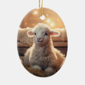 Weihnachten, Geschenk für Bauernfreunde Keramik Ornament (Hinten)