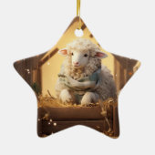 Weihnachten, Geschenk für Bauernfreunde Keramik Ornament (Hinten)