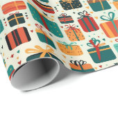 Weihnachten Geschenk für farbenfrohe Muster Geschenkpapier (Rolleneckpunkt)