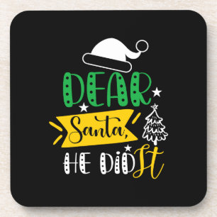 Weihnachten Geschenk Liebe Weihnachtsmann hat es g Getränkeuntersetzer