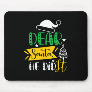 Weihnachten Geschenk Liebe Weihnachtsmann hat es g Mousepad