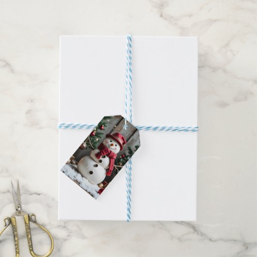 Weihnachten - Geschenk Tag Geschenkanhänger (Mit Garn)