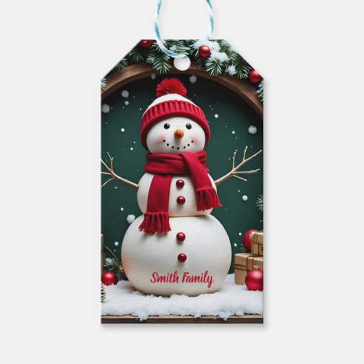 Weihnachten - Geschenk Tag Geschenkanhänger (Vorderseite)