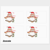 Weihnachten - Geschenk-Tag Rechteckiger Aufkleber (Blatt)