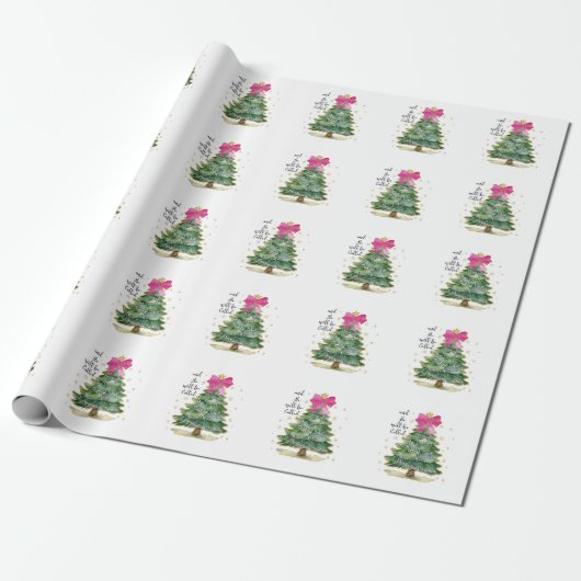Weihnachten Geschenk und er wird frohe Weihnachten Geschenkpapier (Ungerollt)