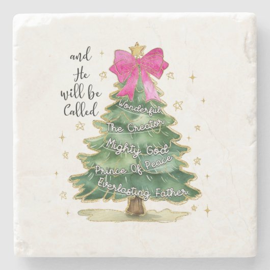 Weihnachten Geschenk und er wird frohe Weihnachten Steinuntersetzer (Vorderseite)
