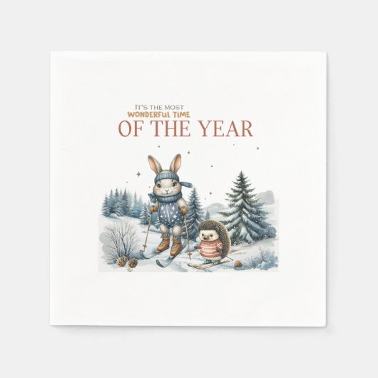 Weihnachten Geschenk wunderbare Zeit des Jahres Serviette (Vorderseite)