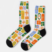 Weihnachten Geschenke Muster mit Monogram Socken (Linkes Detail)