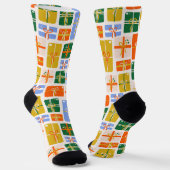 Weihnachten Geschenke Muster mit Monogram Socken (Gewinkelt)