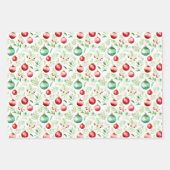 Weihnachten, Geschenke und Ornamente Geschenkpapier Set (Vorderseite 3)