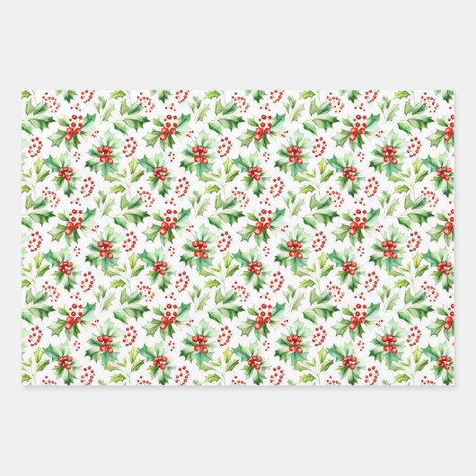 Weihnachten, Geschenke und Ornamente Geschenkpapier Set (Vorderseite)