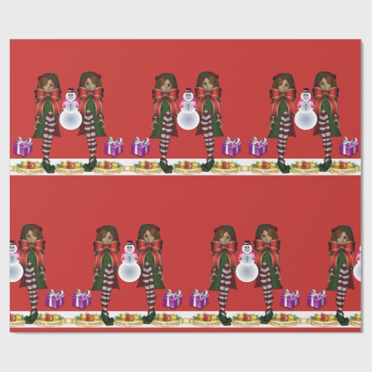 Weihnachten Geschenkpapier (Flach)