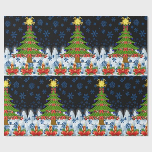 Weihnachten Geschenkpapier (Flach)