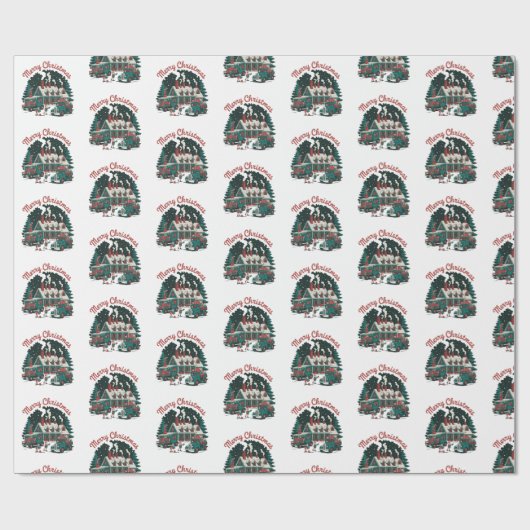 Weihnachten Geschenkpapier (Flach)